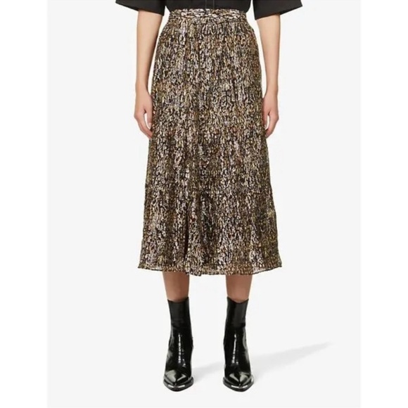 ba&sh Gellio Printed Tiered Midi Skirt